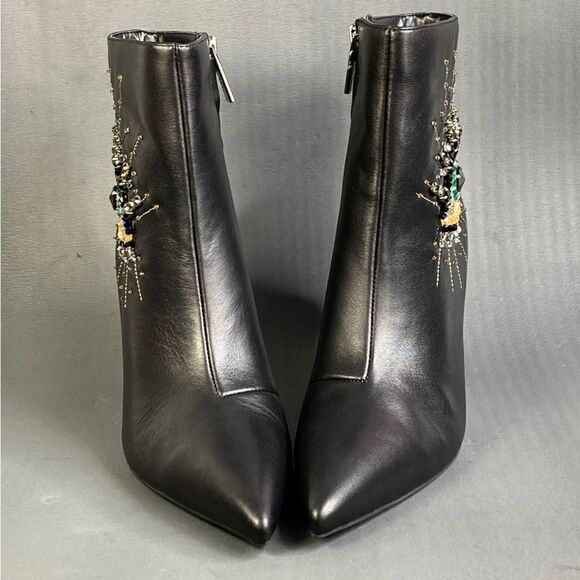 Kurt Geiger Women’s Black leather Belgravia Pointed Toe Ankle Boots Size 10.5 - Picture 5 of 13